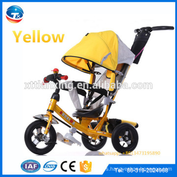 Triciclo del bebé del metal de la venta al por mayor del surtidor de China para los cabritos, triciclo del cochecito de niño del cochecito, niños trike, rueda del caucho del triciclo de los niños